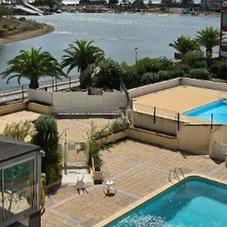 公寓 Climatise, Piscine, 4 Pers, Vue Lagon, Cap D'agde - Fr-1-607-209 阿格德